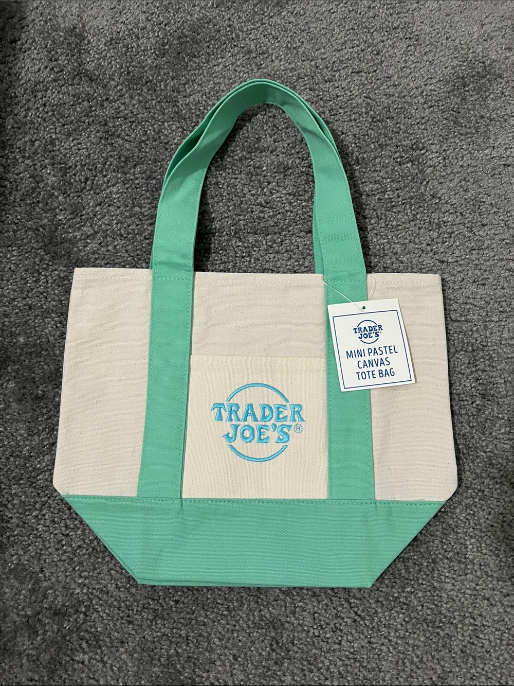 Trader Joe’s Mini Pastel Canvas Tote Bag